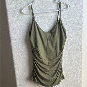 Vince Camuto Olive Green One Piece Swimsuit